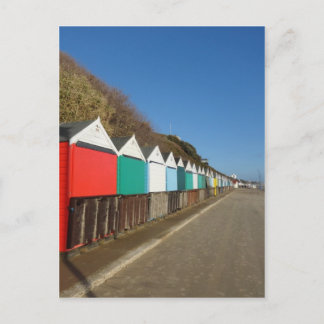 Beach huts postcard