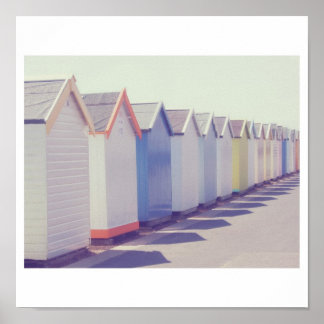 Beach Huts Poster