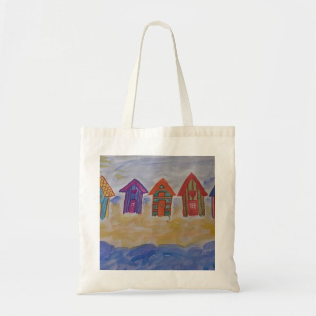 Beach Huts Tote Bag (Front)