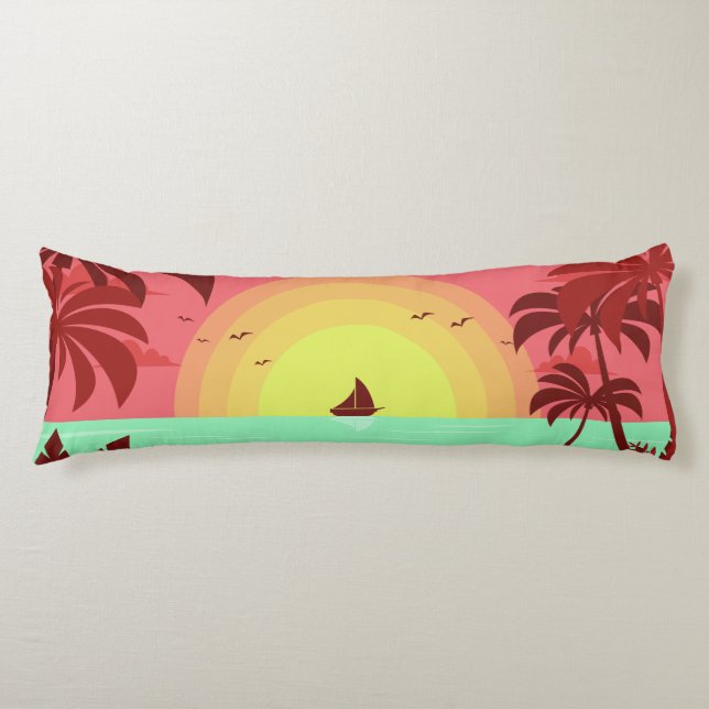 Beach Illustration body pillow (Front)
