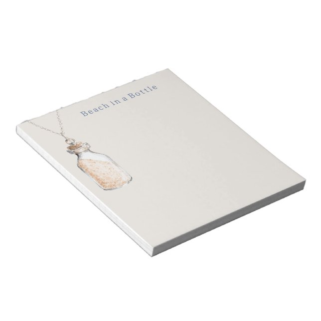 Beach in a Bottle Necklace Notepad (Angled)
