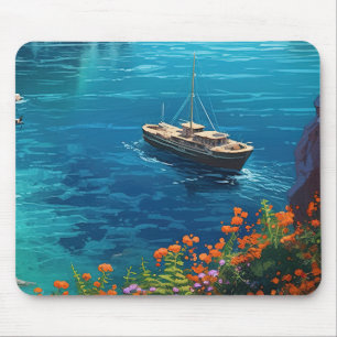 Beach in Greece Mouse Pad