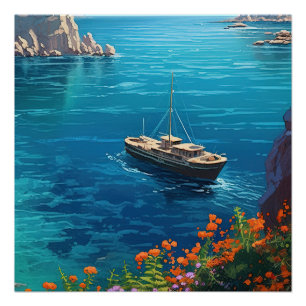 Beach in Greece Poster