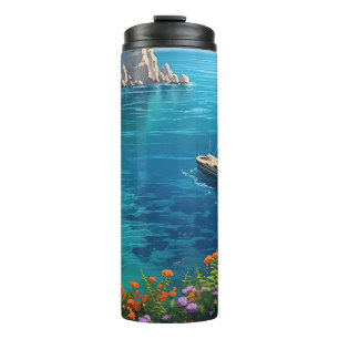 Beach in Greece Thermal Tumbler