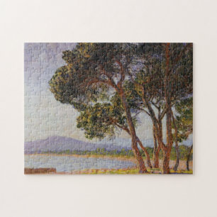 Beach in Juan-les-Pins Monet Fine Art Jigsaw Puzzle