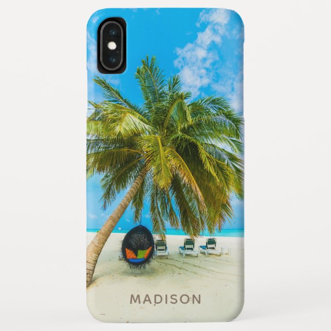 Beach in Maldives custom name phone cases (Back)