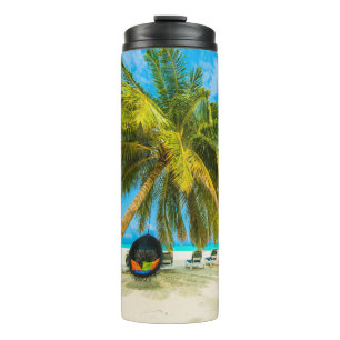 Beach in Maldives custom name tumbler