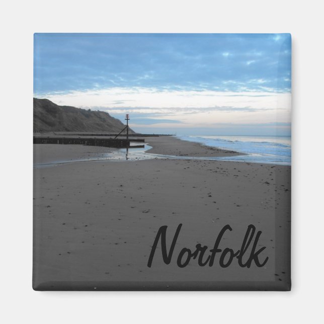 Beach in Mundesley, Norfolk by Alexandra Cook Magnet (Front)