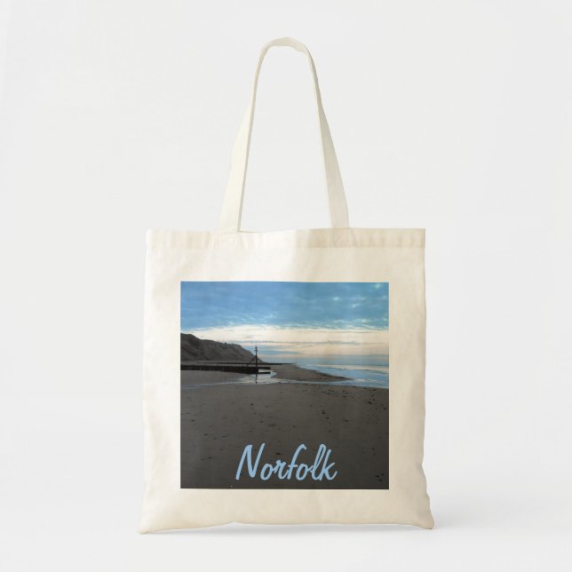 Beach in Mundesley, Norfolk by Alexandra Cook Tote Bag (Front)