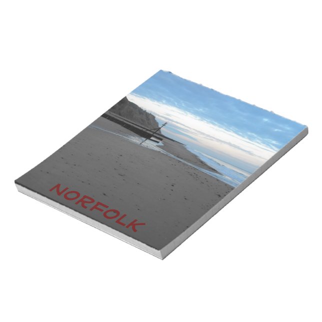 Beach in Mundesley, Norfolk Notepad (Rotated)