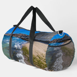 Beach in Puerto Piramides, Argentina Duffle Bag