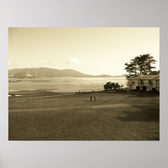Beach in Sepia Poster (Front)
