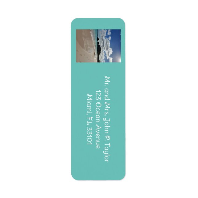 Beach Inspirational Return Address Label (Front)