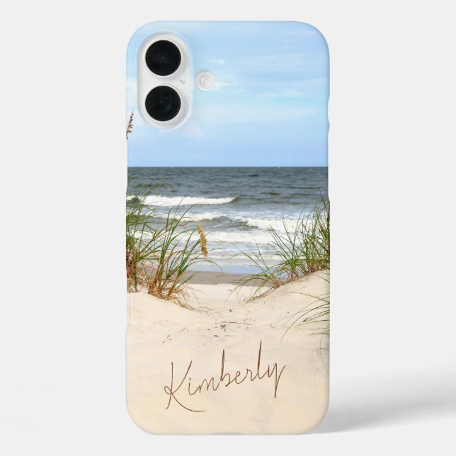 Beach iPhone 16 Plus Case (Back)