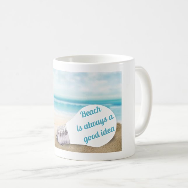 Beach is always a good idea, summer     coffee mug (Front Right)