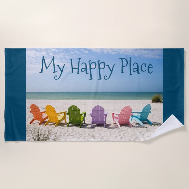 Beach is My Happy Place Towel (Front)