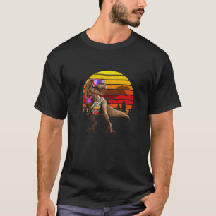 Beach Jurassic T Rex Retro Vintage World Funny Din T-Shirt