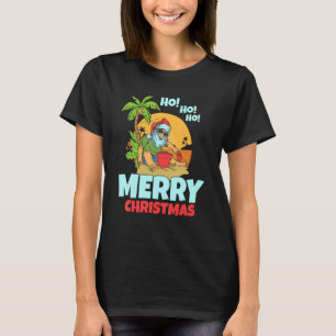 Beach Kids Boys Santa Xmas Merry Ho Ho Ho Christma T-Shirt