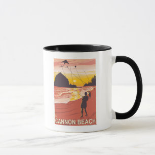 Beach & Kites - Cannon Beach, Oregon Mug