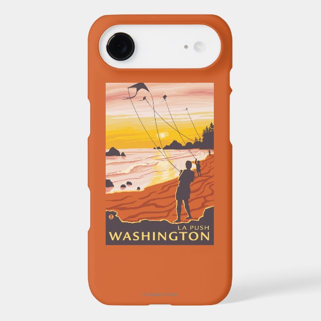 Beach & Kites - La Push, Washington Case-Mate iPhone Case (Back)