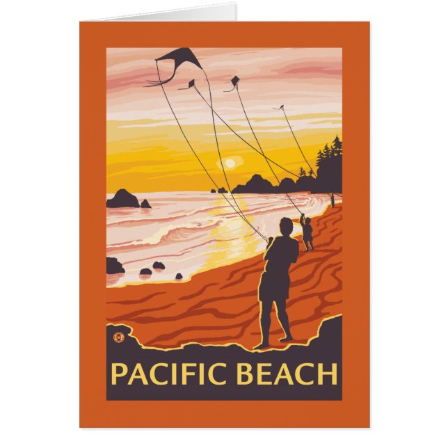 Beach & Kites - Pacific Beach, Washington (Front)