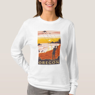 Beach & Kites - Tillamook, Oregon T-Shirt