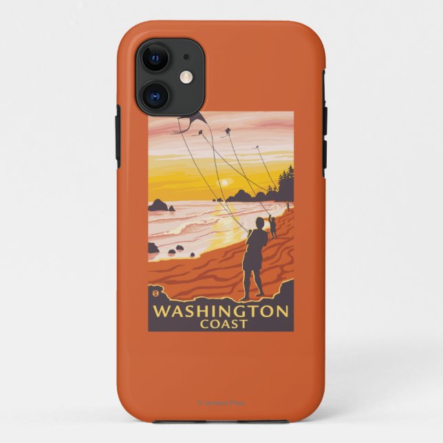 Beach & Kites - Washington Coast Case-Mate iPhone Case (Back)