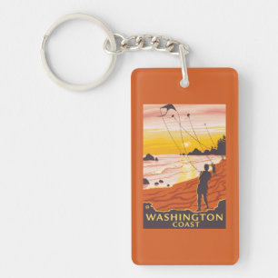 Beach & Kites - Washington Coast Key Ring