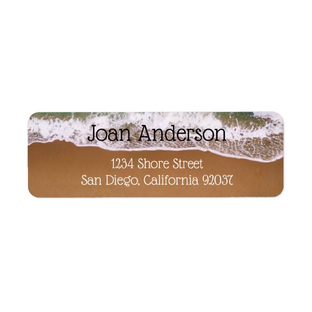 Beach Label Return Address Label (Front)
