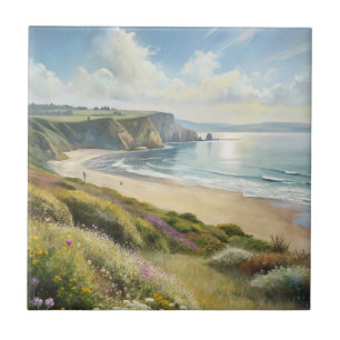 Beach Landscape Ceramic Tile