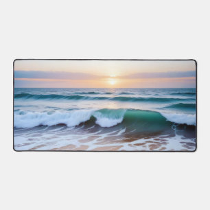 Beach Landscape Coastal Sunset Dusk Peaceful Relax Desk Mat
