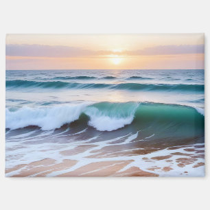Beach Landscape Coastal Sunset Dusk Peaceful Relax Magnet