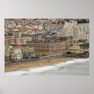 Beach landscape France: The ancient seaside resort Poster