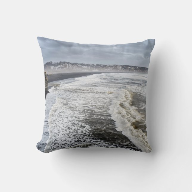 Beach Landscape In Winter Cushion (Front)