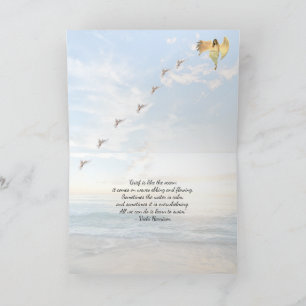 Beach Landscape Sympathy Card with Quote