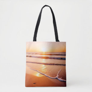 Beach Landscape Tropical Sunset Dusk Tranquil Calm Tote Bag