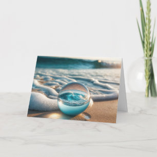 Beach Lens Ball for Birthday Card
