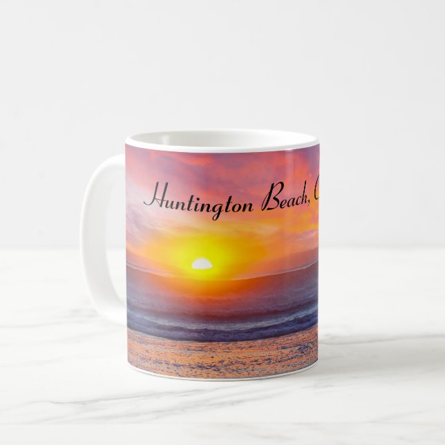 Beach Life at Huntington Beach, California Coffee Mug (Front Left)