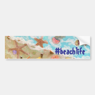 beach life bumper sticker