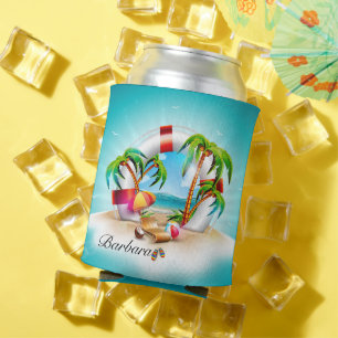 Beach Life  Can Cooler