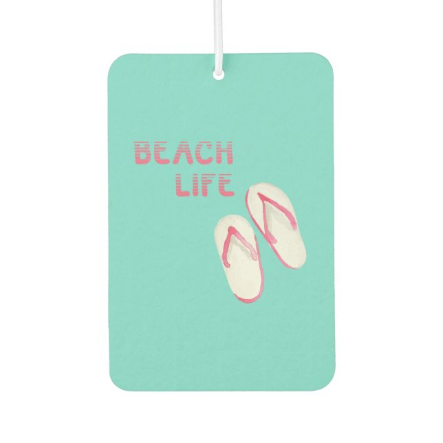 Beach Life Flip Flops Car Air Freshener (Front)