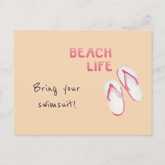 Beach Life Flip Flops Postcard (Front)