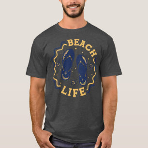 Beach Life Fun Summer Flip Flop Badge 2 T-Shirt