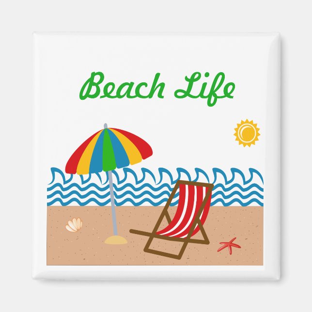 Beach Life Magnet (Front)