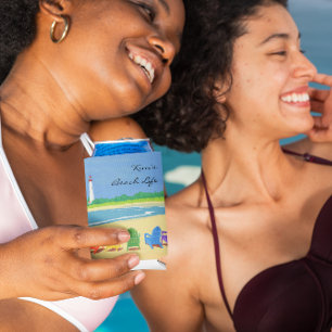 Beach Life Personalised Can Cooler