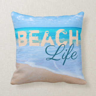 Beach Life  Sea Aqua Ocean Island Paradise Photo Cushion