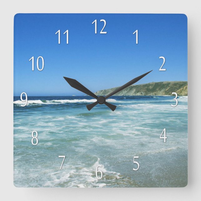 Beach Life Sea Views Ocean Wall Clock (Front)