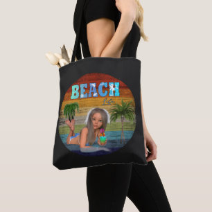 Beach Life Shopping Tote Bag