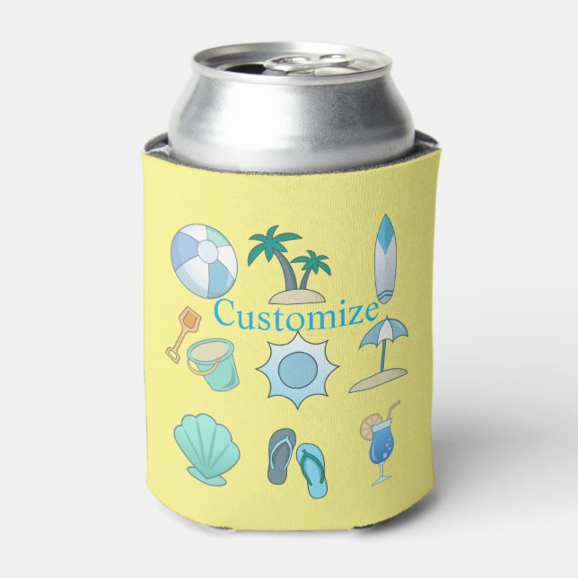 Beach Life Things Thunder_Cove  Can Cooler (Can Front)