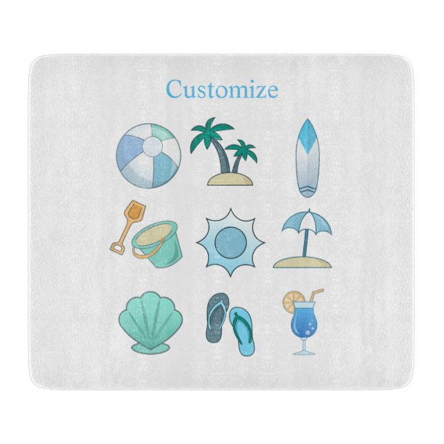 Beach Life Things Thunder_Cove Cutting Board (Front)